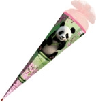 Roth Schult&uuml;te Panda - sechseckig 85 cm Glitzerborte Organza