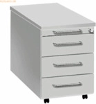 Kerkmann Rollcontainer Artline Transparent 3 Sch&uuml;be BxTxH 42x80x58cm w