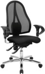 Topstar Drehstuhl Sitness 15 - schwarz Armlehnen Universalrollen.