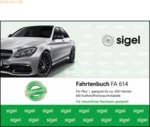 Sigel Fahrtenbuch A6 40 Blatt f&uuml;r Pkw 3 St&uuml;ck
