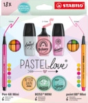 5 x Stabilo Tintenschreiber point 88 Mini/ Kartonetui 18 St&uuml;ck/Pastell