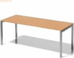 Bisley Schreibtisch Cito BxTxH 200x80x74cm buche Gestell silber