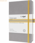 Sigel Notizbuch linescape A5 kariert 88 Blatt hellgrau/gelb