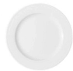 Bauscher Teller Bonn - 25 cm flach Porzellan wei&szlig; 6 St&uuml;ck.