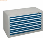 Schulte Schubladenblock 36284 60cm 5 Sch&uuml;be lichtgrau/blau