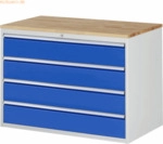 Rau Schubladenschrank 1145x650x825mm B-Top-25mm 4xSchublade-TA lichtgr