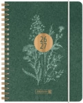 Brunnen Sch&uuml;lerkalender A6 1 Woche/2 Seiten Botanical 2026/2027
