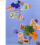5 x Exacompta Briefmarkenalbum Globe-Trotter 22,5x30,5cm 16 Seiten