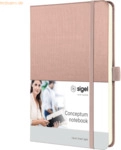 Sigel Notizbuch Conceptum ca. A5 194 S. Hardcover liniert 80g rose met