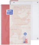 10 x Oxford Collegeblock Recycling LIN 26 - A4+ 80 Blatt kariert Rand