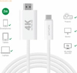 4Smarts 4smarts USB-C auf HDMI Kabel 2m, wei&szlig;