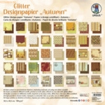 Ludwig B&auml;hr Designpapier Glitter Autum 190g/qm 30,5x30,5cm VE=40 Blatt