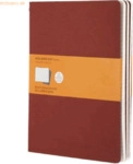 Moleskine Notizheft Cahier XL 19x25cm VE=3 St&uuml;ck liniert preiselbeerro