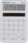 Maul Taschenrechner ECO MD 1, 10 Stellen wei&szlig;, Solarbetrieb