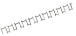 GBC Drahtbinder&uuml;cken 21 Ringe 10mm VE=100 St&uuml;ck schwarz