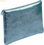 4 x Clairefontaine Schlamperm&auml;ppchen Leder flach 22x11cm indigo