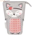 Herlitz Sch&uuml;leretui Stiftek&ouml;cher Polyester 140x75mm Kitty