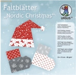 Ludwig B&auml;hr Faltbl&auml;tter Nordic Christmas 80g/qm 15x15cm VE=120 Blatt (