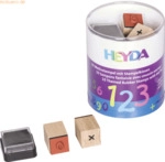 6 x Heyda Stempelset Holz Zahlen Zahlen 0-9 Sonderzeichen 1,5x1,5cm VE