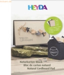 10 x Heyda Naturkarton-Block A4 20 Blatt sortiert