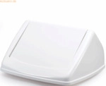 Durable Schwingdeckel Durabin Flip Lid Square 40 wei&szlig;