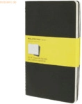 Moleskine Notizheft Cahier L A5 13x21cm VE=3 St&uuml;ck kariert schwarz