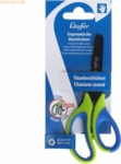 L&auml;ufer Bastelschere 13cm rund mit weichem Komfortgriff gr&uuml;n-blau