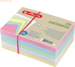 Herlitz Karteikarten A6 liniert 180g/qm farbig sortiert VE=100 St&uuml;ck