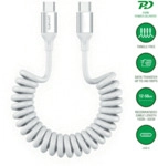 4Smarts 4smarts USB-C Spiralkabel 100W, wei&szlig;