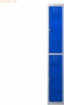 Phoenix Schlie&szlig;fach-Spind PL1230GBK 2 T&uuml;ren gr/blau Schl&uuml;sselschloss