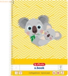 5 x Herlitz Spiralblock A4 70g/qm 80 Blatt Lineatur 27 Koala