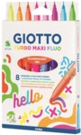 GIOTTO Faserschreiberetui Maxi Fluo - 6 fluoreszierenden Farben.