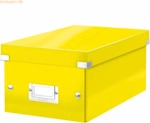 Leitz Ablagebox Click &amp; Store Wow DVD Graukarton gelb