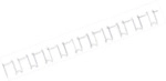 GBC Drahtbinder&uuml;cken 21 Ringe 10mm VE=100 St&uuml;ck wei&szlig;