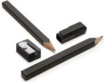 Moleskine Bleistift-Set schwarz VE=2 Stifte, 1 Kappe, 1 Anspitzer