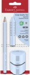 FABER-CASTELL Bleistift-Set Jumbo GRIP - 3-tlg. B sky blue Blister.