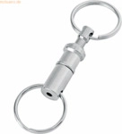 Wedo Schl&uuml;sselhalter 2 Ringe mit Kupplung silber