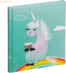 5 x Pagna Poesiealbum Einhorn 15,5x18cm 128 Seiten blanko