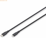 Assmann DIGITUS Lightning Silikon Kabel, USB-C - Lightning, 2m, black