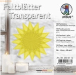 Ludwig B&auml;hr Faltbl&auml;tter transparent 42g/qm 14x14cm VE=100 Blatt citron