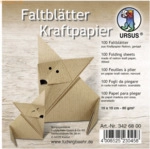 Ludwig B&auml;hr Faltbl&auml;tter Kraftpapier 80g/qm 10x10cm VE=100 Blatt