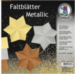 Ludwig B&auml;hr Faltbl&auml;tter Metallic 130g/qm 20x20cm VE=100 Blatt 3 Farben