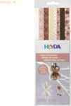 5 x Heyda Papierstreifen 1x30cm/1,5x30cm rosa/vanille/braun VE=160 St&uuml;