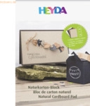 5 x Heyda Naturkarton-Block A3 20 Blatt sortiert