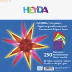 5 x Heyda Faltblatt Papier 20x20cm transparent VE=33 Blatt