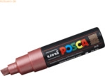 Uni-Ball Fasermaler Uni Posca PC-8K 8mm rot metallic