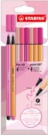 6 x Stabilo STABILO Pen 68 & point 88 8er Etui Pink