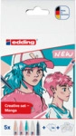 EDDING Acrylmarkeretui Manga - 5er Pack sortiert.