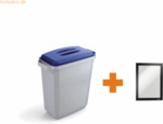 Durable Abfalleimer DURABIN 60 VEH2023002 Deckel blau +Rahmen