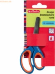 5 x Herlitz Bastelschere Design 13cm rund farbig sortiert Linksh&auml;nder